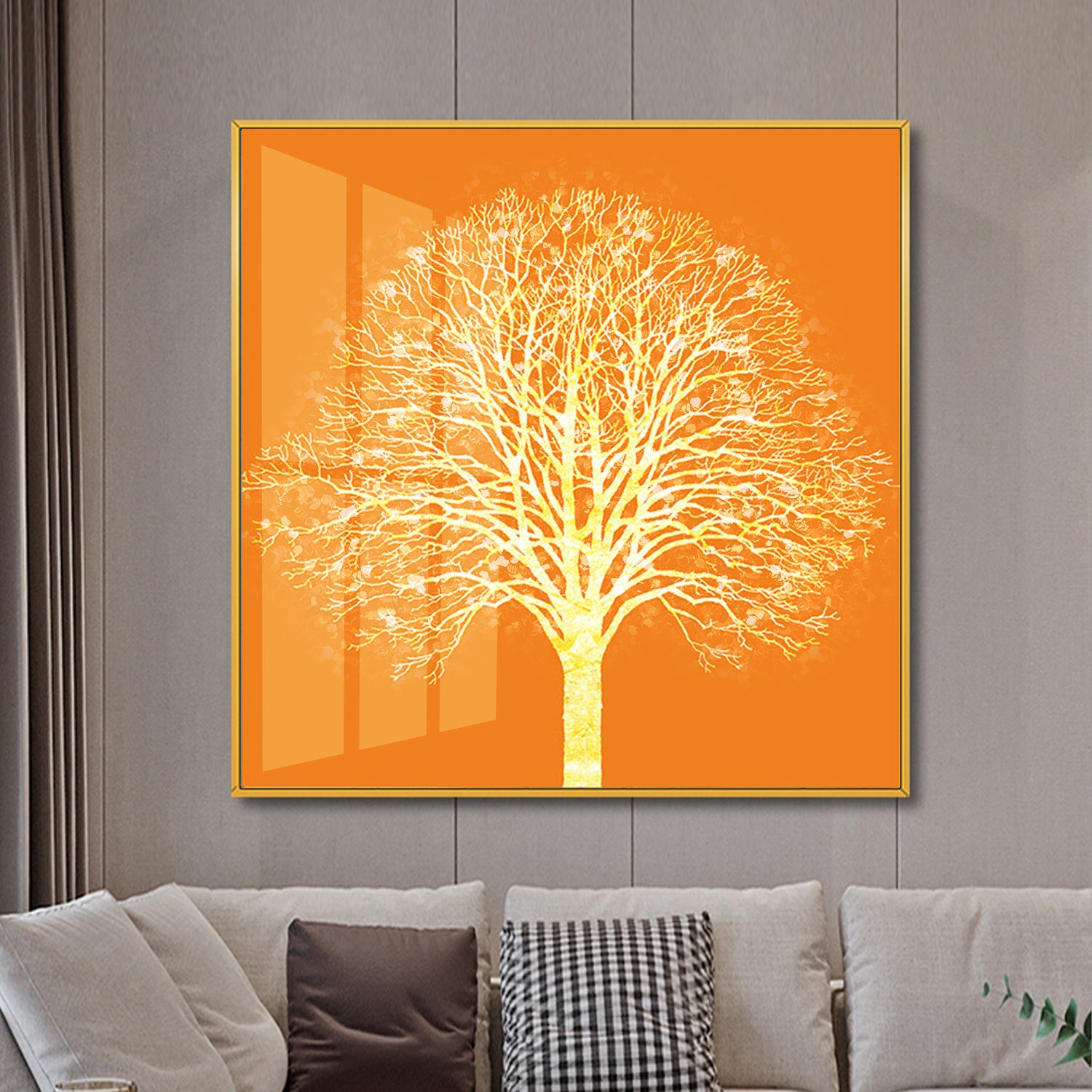VOFFOV® Gold Trees Office Wall Decor 2PCS