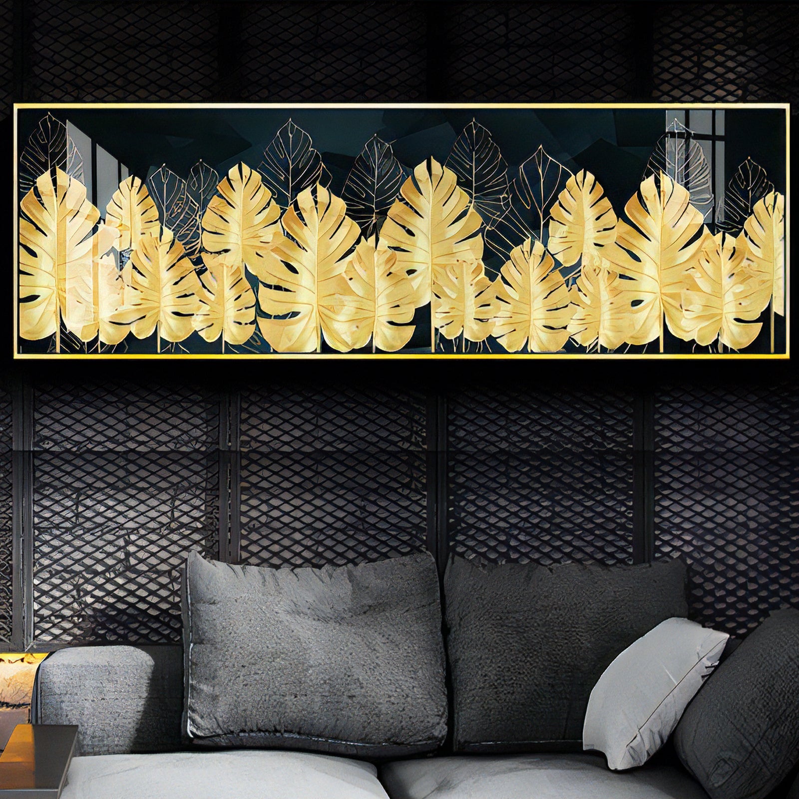 VOFFOV® Golden Leaves Living Room Wall Decoration