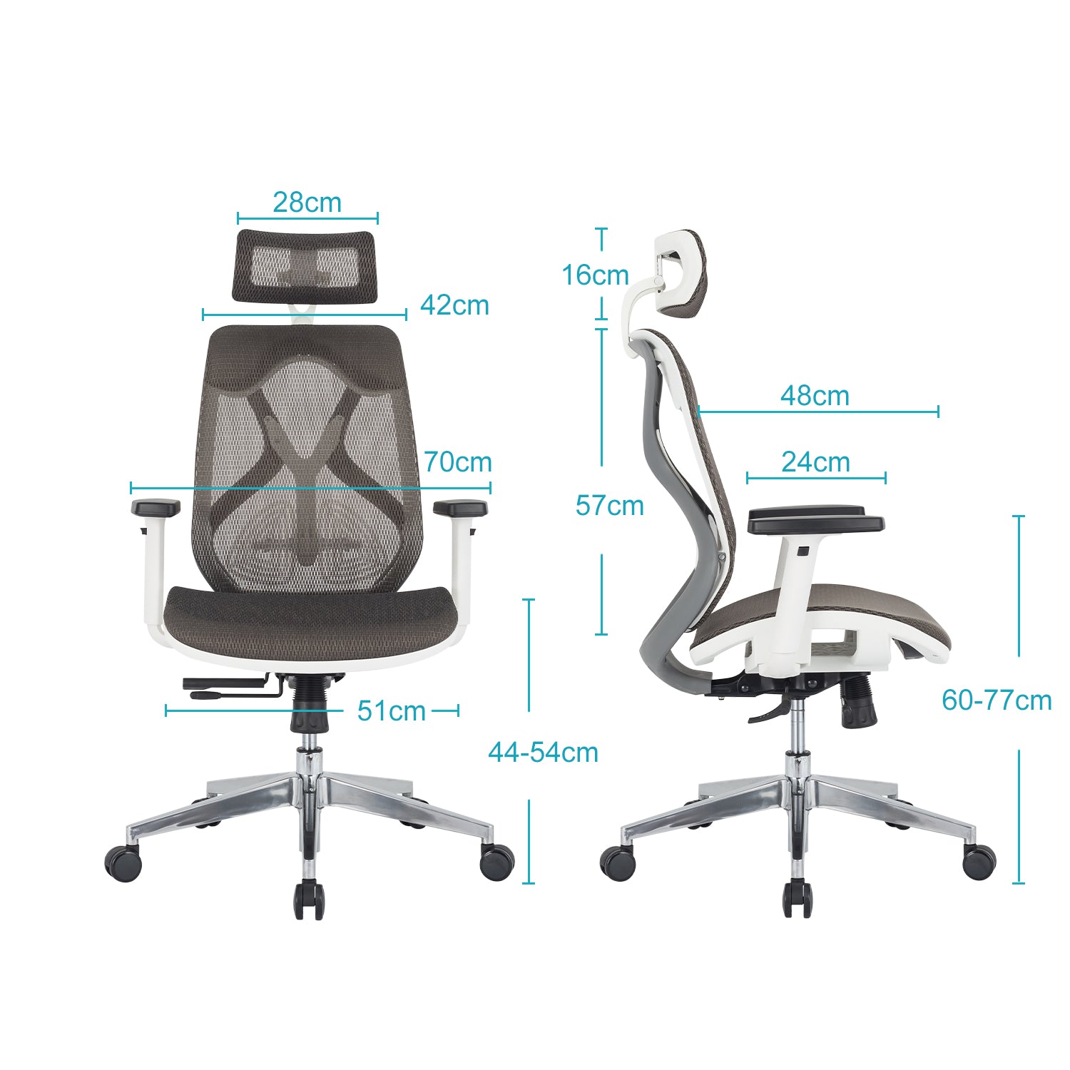 Ergonomic Chair Office, Gray Office Chair with Back Support, Desk Chair for Home Office Computer Chair