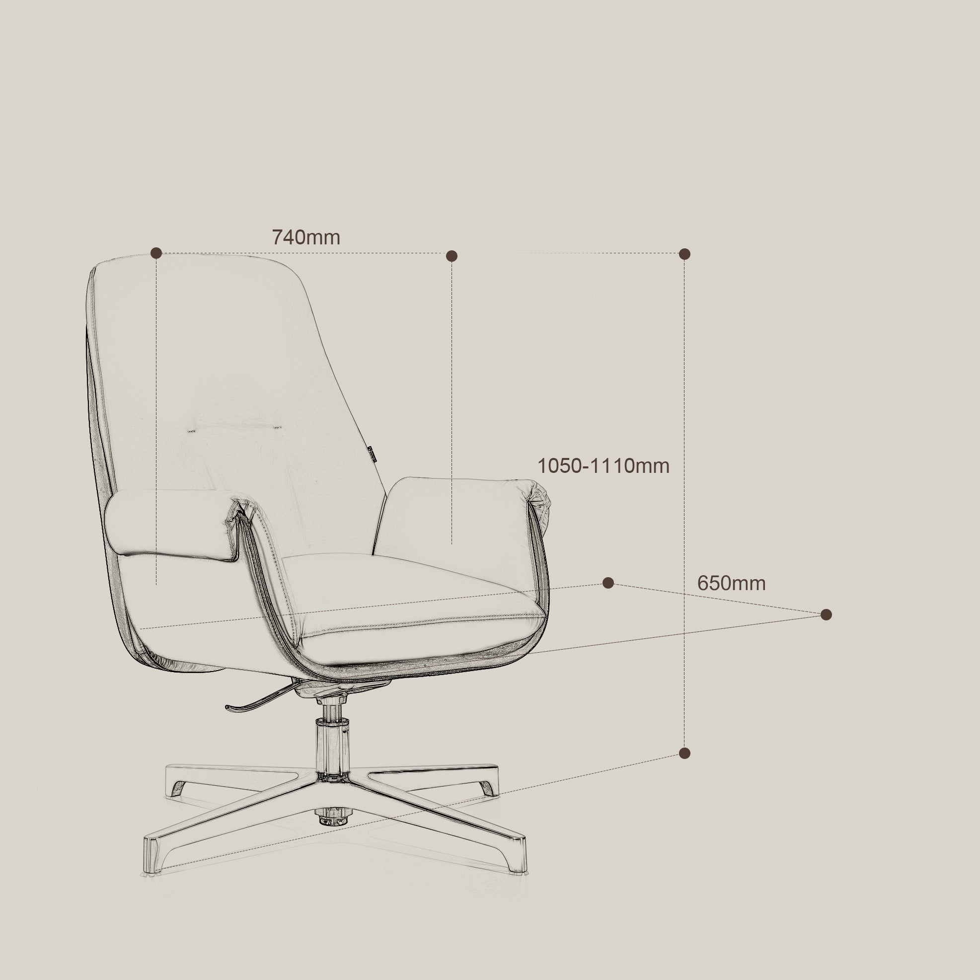 Low Back Leather Visitor Chair