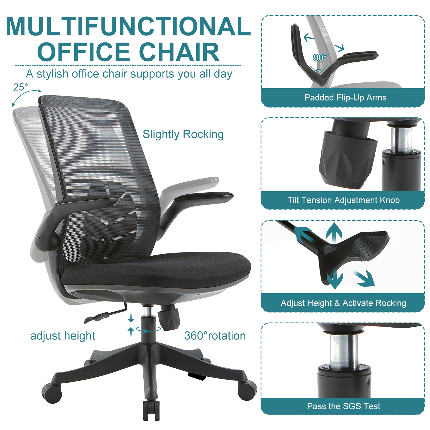 VOFFOV® Multi-Task Modern Office Chair