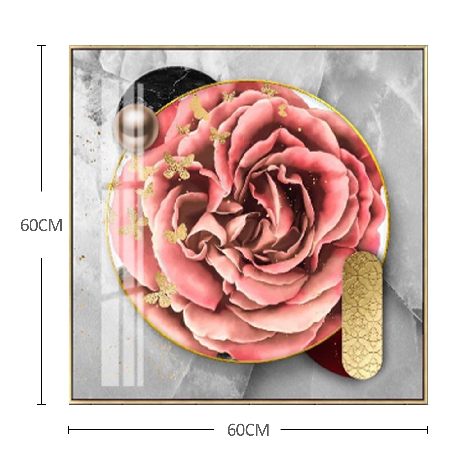 VOFFOV® Red Rose Elegant Canvas Art Paintings 2PCS