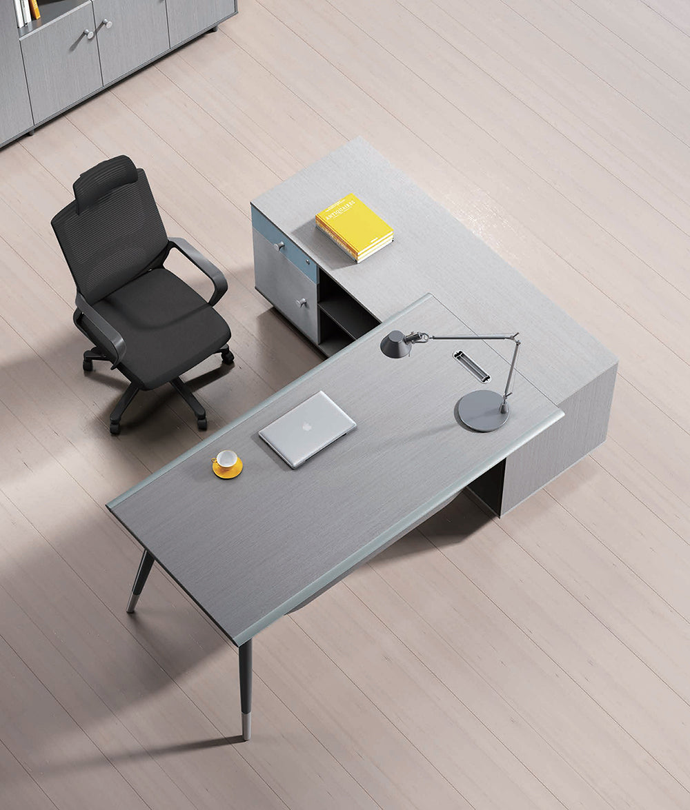 Reversible L-Shaped Executive Desk