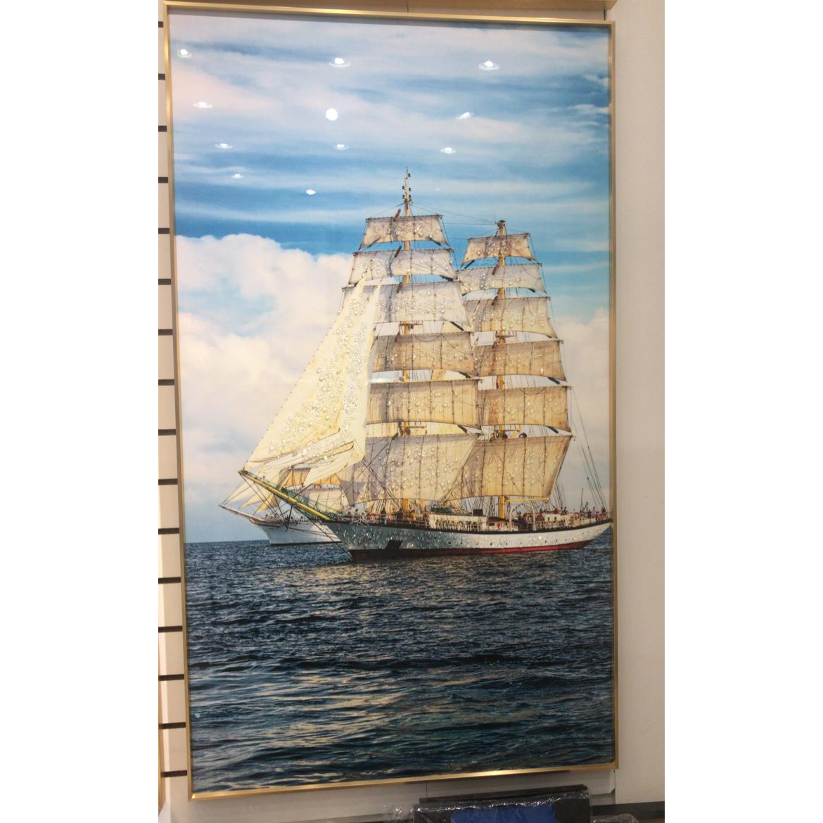 VOFFOV® Sailboat Sailing On Sea Decorative Paintings Wall Art
