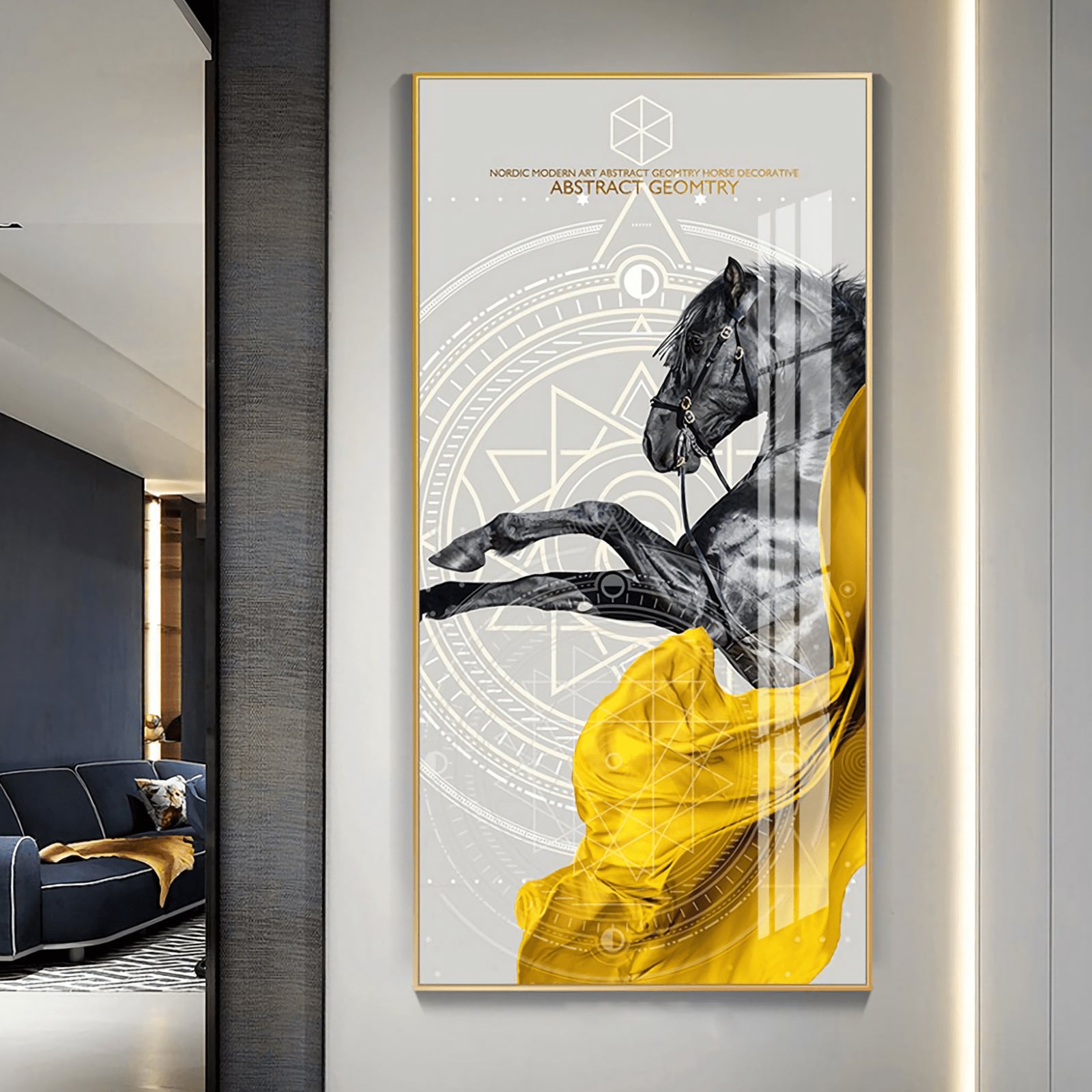 VOFFOV® Single Black Horse Modern Wall Decoration
