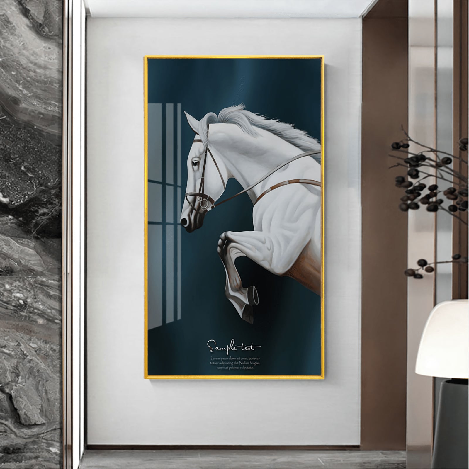 VOFFOV® Single White Horse Wall Decoration