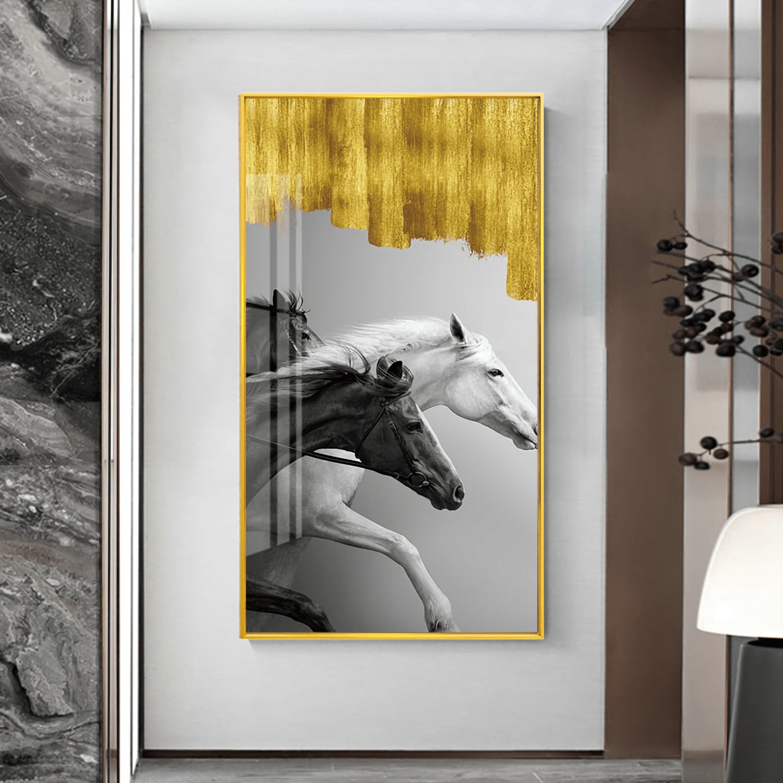 VOFFOV® Three Horses Wall Decor for Living Room