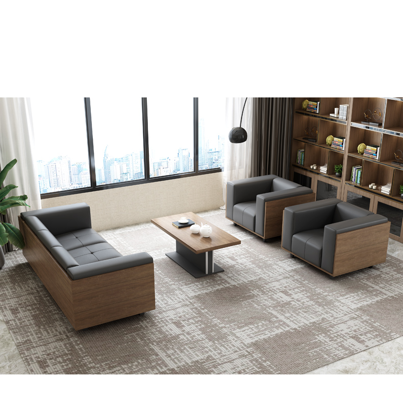 3 Seat Wide Square Arm Sofa MG-366-3S Black