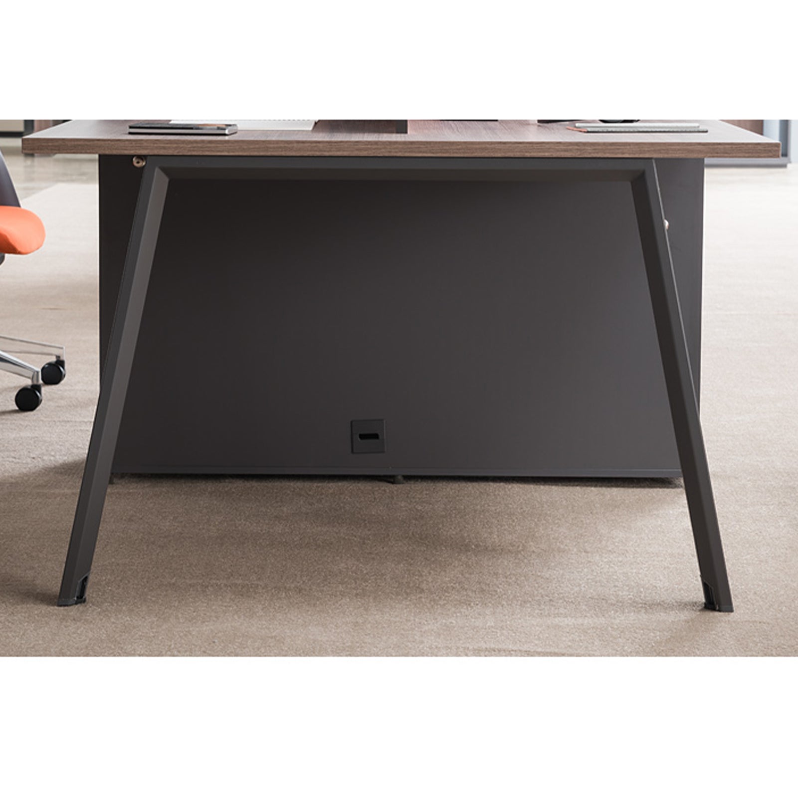 VOFFOV® Workstaion Cluster of 2 Face to Face Desk w/ Storage