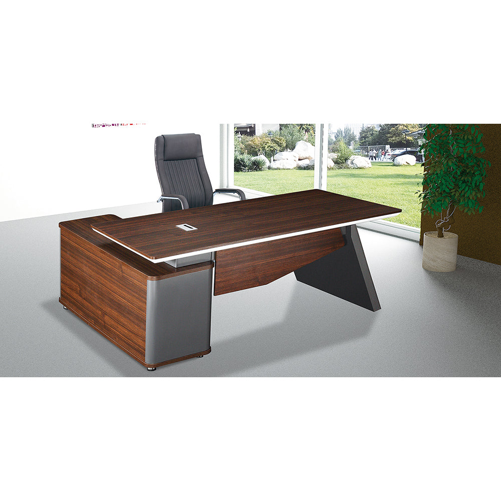 VOFFOV® Reversible L-Shape Large Executive Office Desk with Storage Drawers Cabinet Set