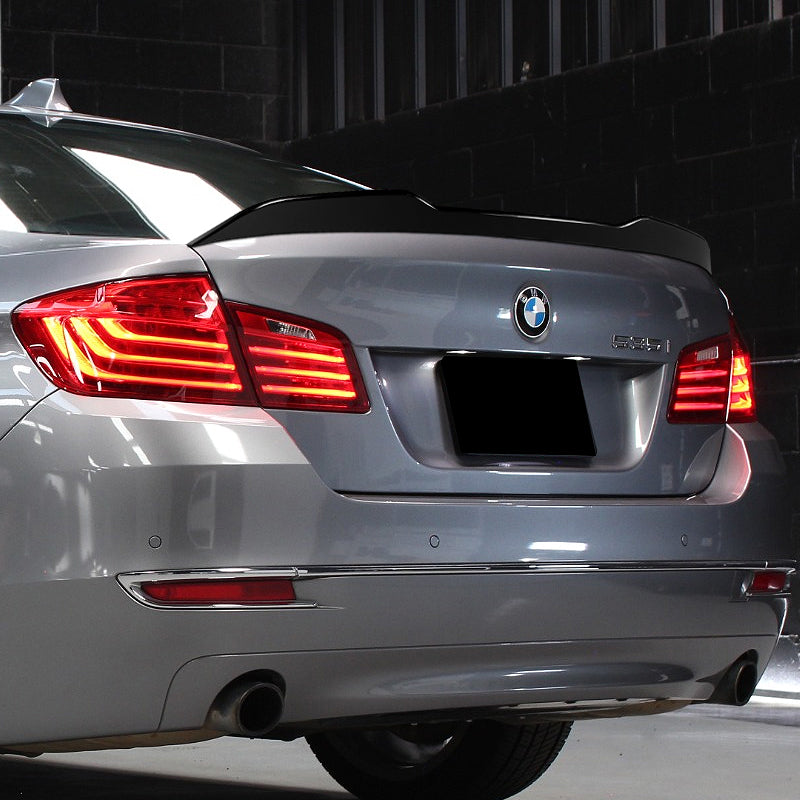 For 2011-2016 BMW 5-Series F10 F18 W-Power Pearl Black PSM-Style Trunk Spoiler