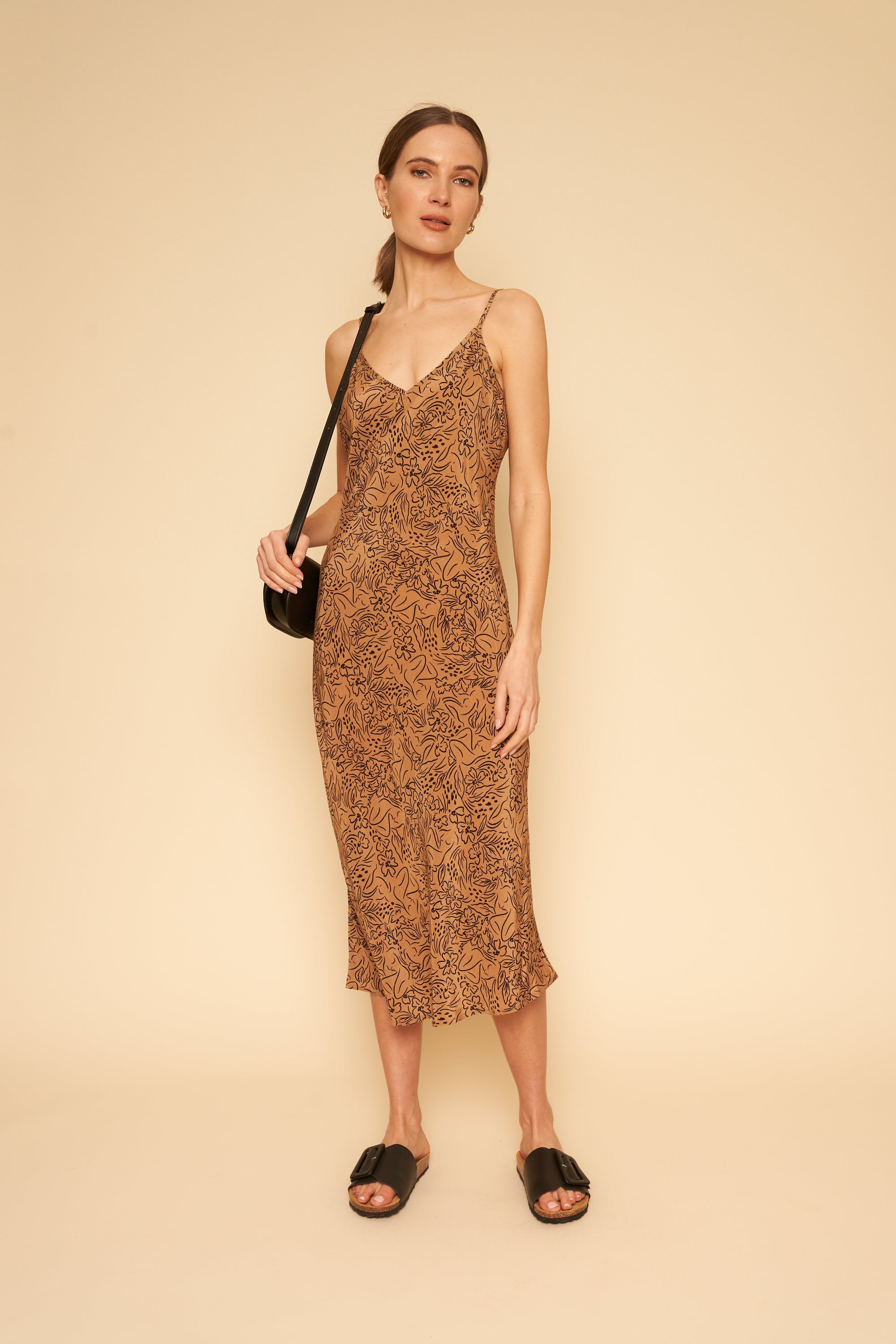 Freya Slip Dress - Lady Print