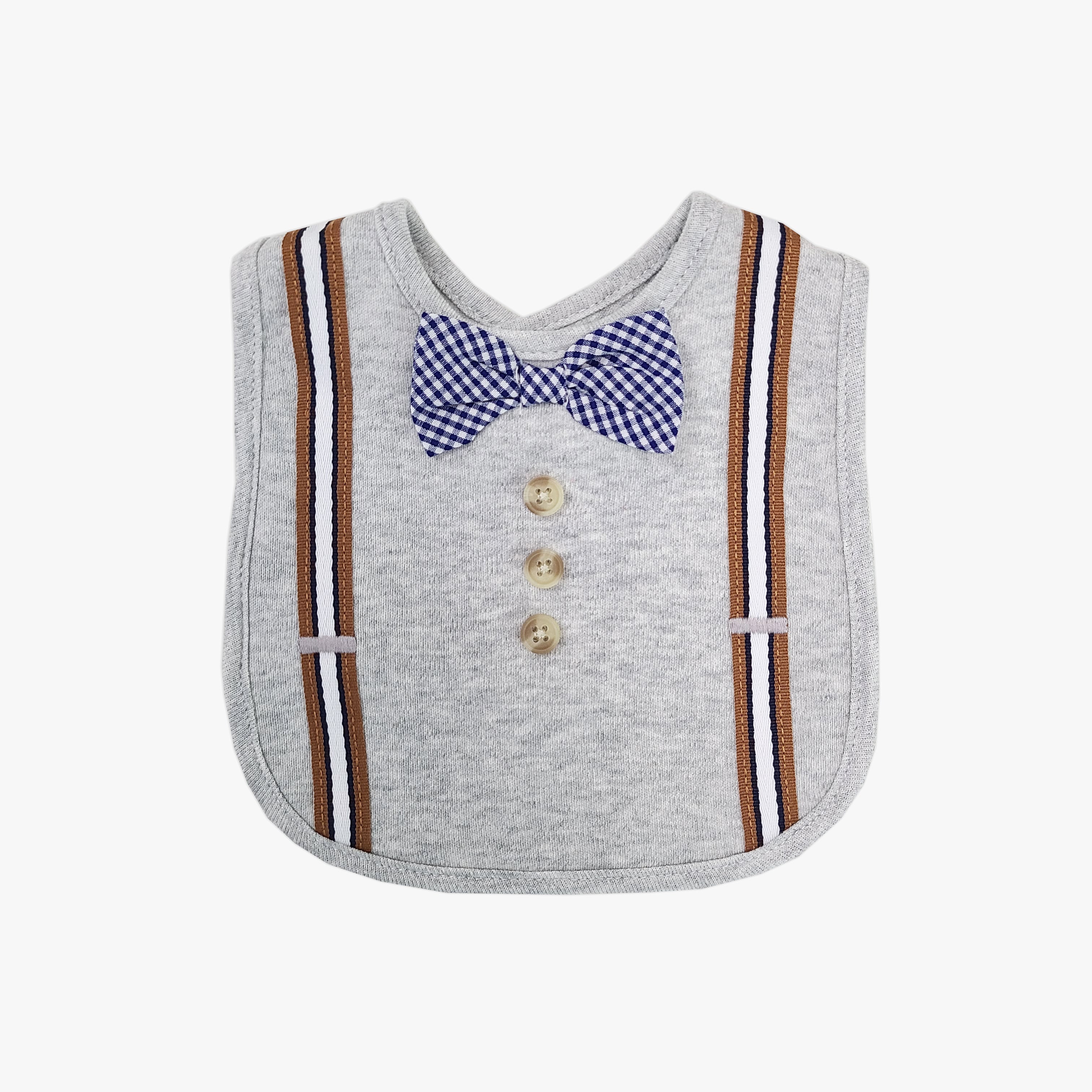 Grey Boys Bib