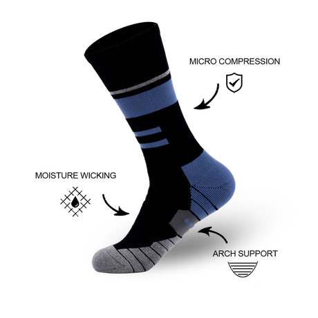 Mit Kupfer angereicherte, gepolsterte, geruchsneutrale Crew-Socken