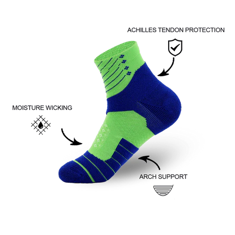 Antibakterielle Viertel-Kompressionssocken aus Kupfergarn