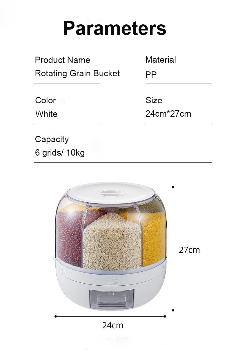 rotating compartment container