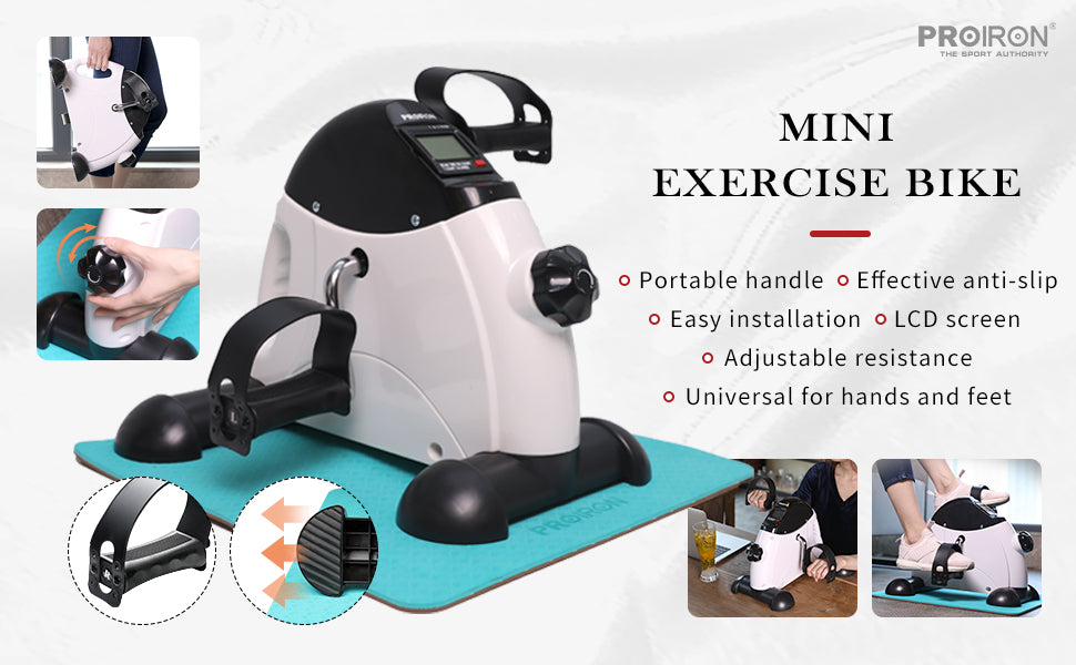 PROIRON Pedal Exerciser with Digital Display, Mini Exercise Bike Pedal-Leg Arm Foot, Small Equipment for Home, Office, Elderly