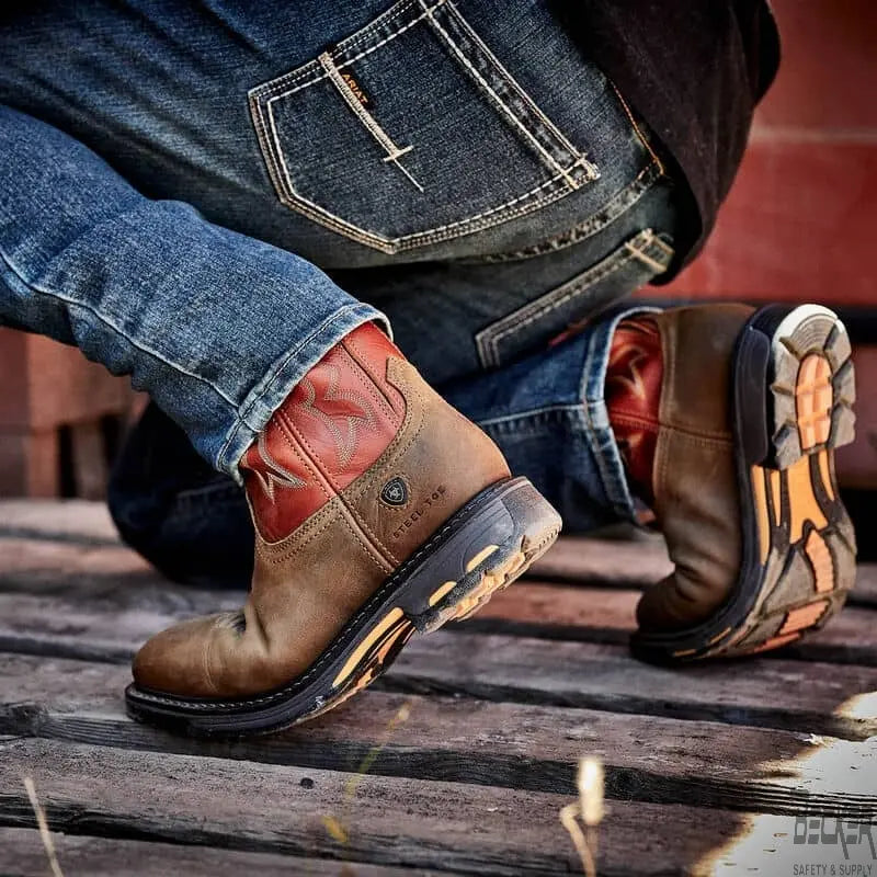 ARIAT - WorkHog - Wide Square Steel Toe - Dark Earth / Brick