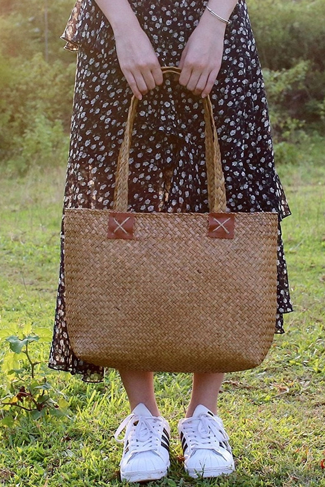 Boho Bag, Woven Straw Bag, Quinn Tote