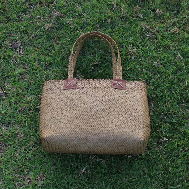 Boho Bag, Woven Straw Bag, Quinn Tote