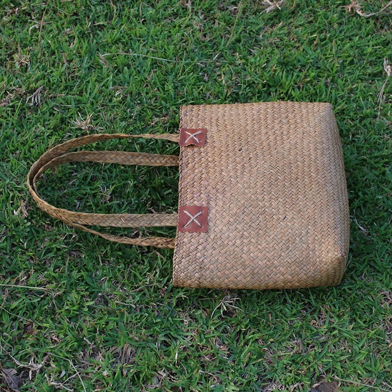 Boho Bag, Woven Straw Bag, Quinn Tote