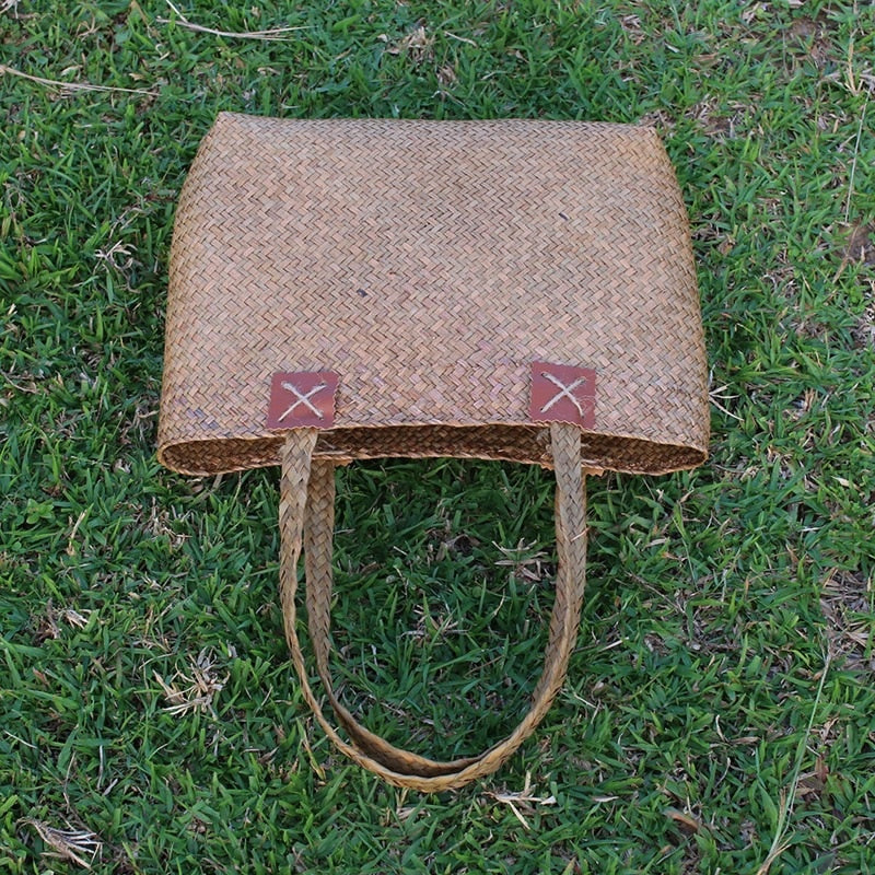 Boho Bag, Woven Straw Bag, Quinn Tote