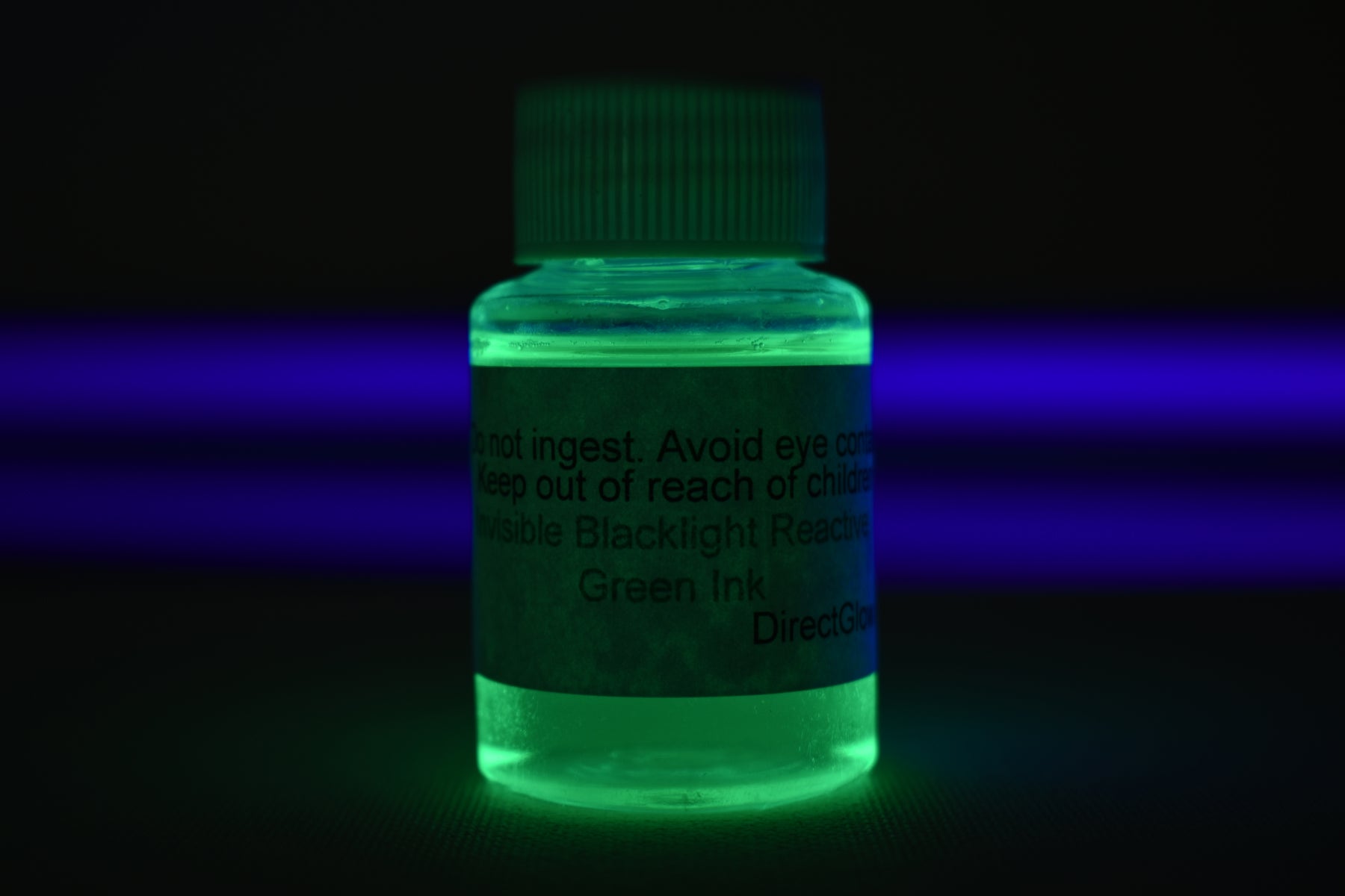 DirectGlow Premium Bright Green UV Blacklight Reactive Invisible Ink 1 Ounce Bottle