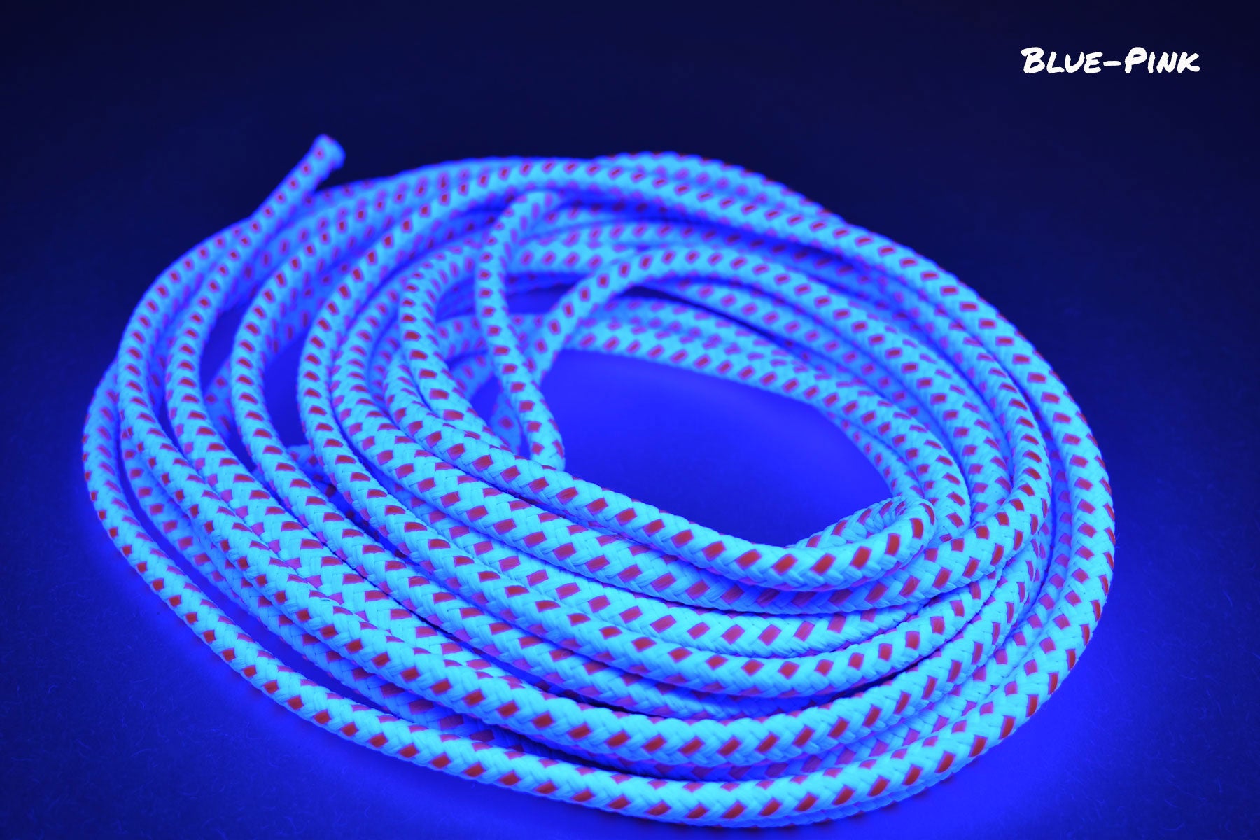 Blacklight BiColor Glo-Line 8mm Luminescent Decorative Roping