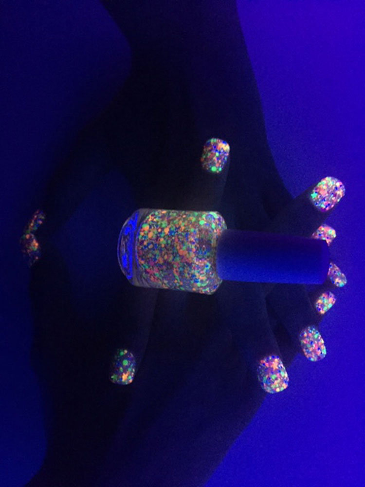 Funfetti Blacklight Reactive UV Nail Polish