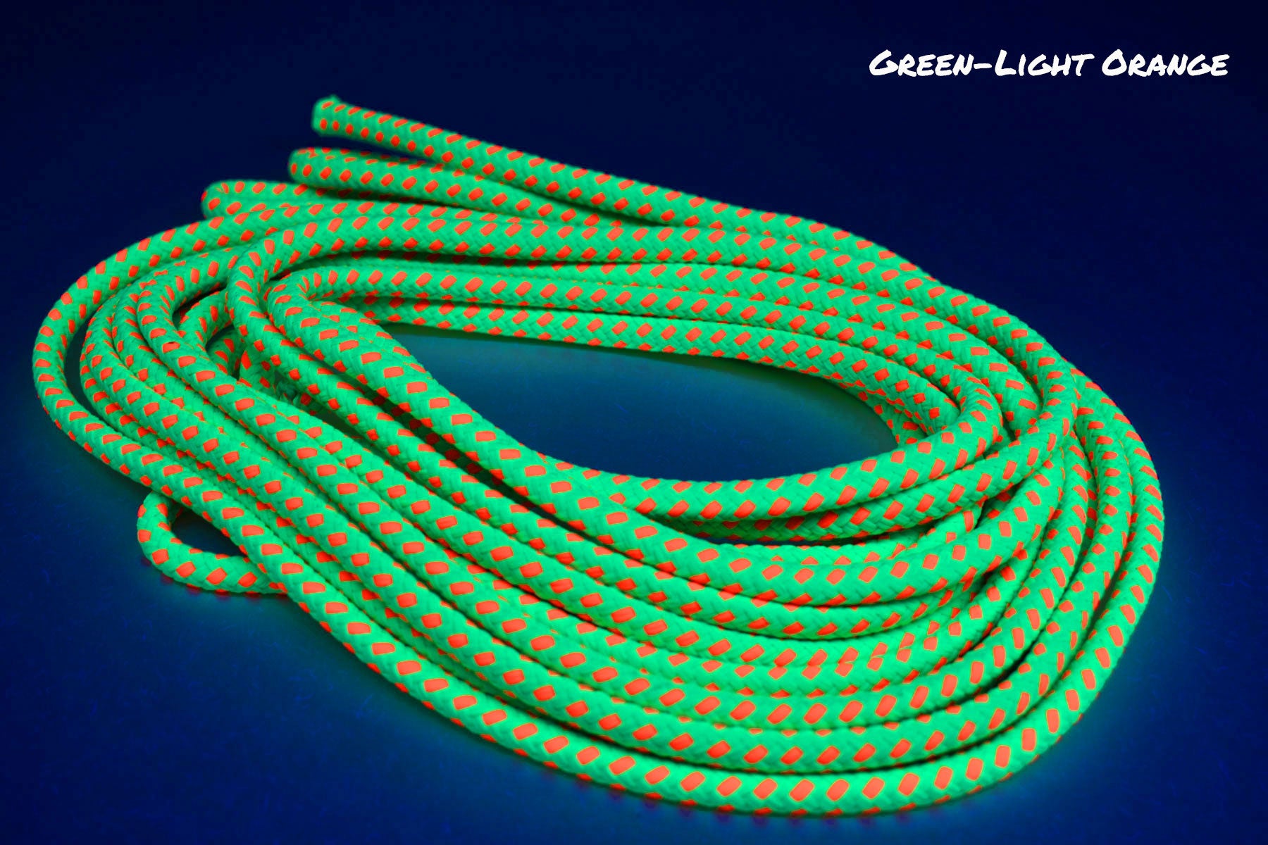 Blacklight BiColor Glo-Line 8mm Luminescent Decorative Roping