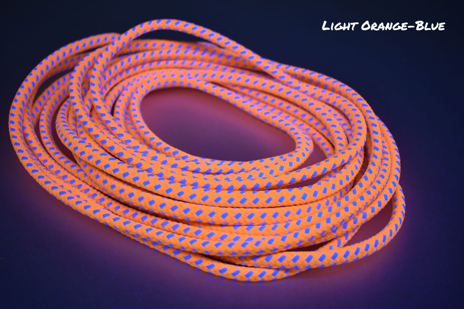 Blacklight BiColor Glo-Line 8mm Luminescent Decorative Roping