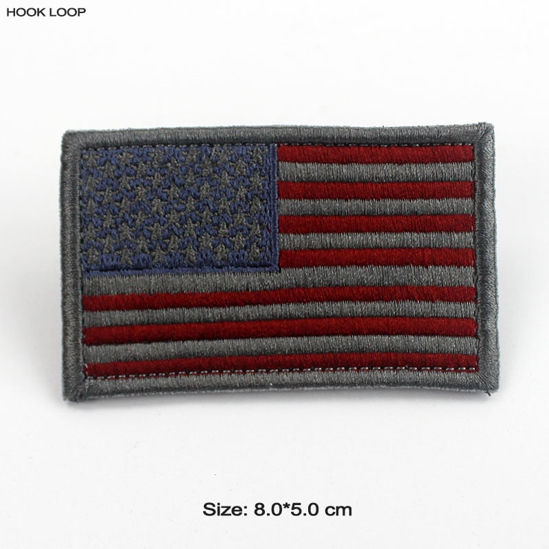 Tactical USA Flag Patch with Velcro Backing