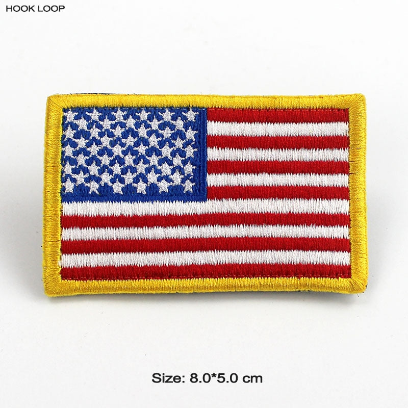 Tactical USA Flag Patch with Velcro Backing