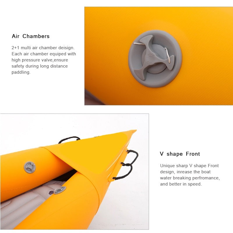 Inflatable Single or Tandem Kayak With Accessories