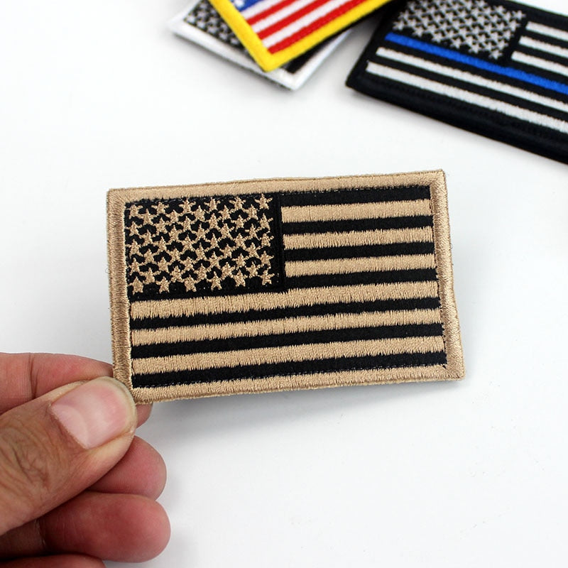 Tactical USA Flag Patch with Velcro Backing