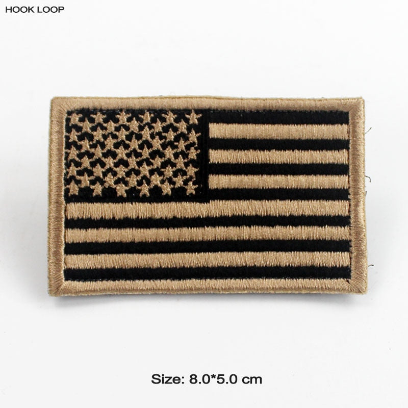 Tactical USA Flag Patch with Velcro Backing