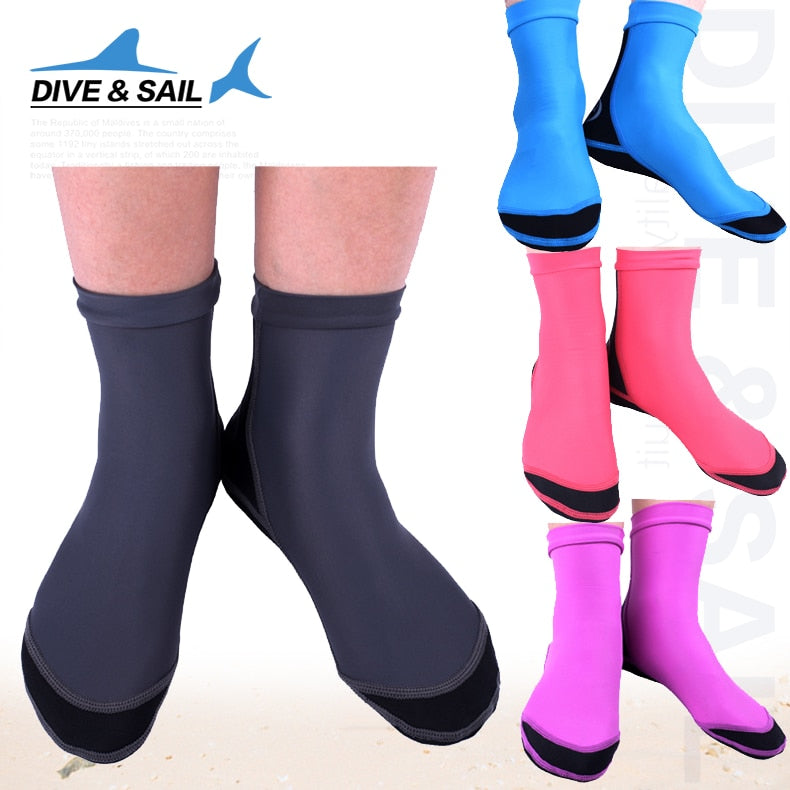 Neoprene Diving/Snorkeling Beach Socks 1.5mm With Webbed Feet