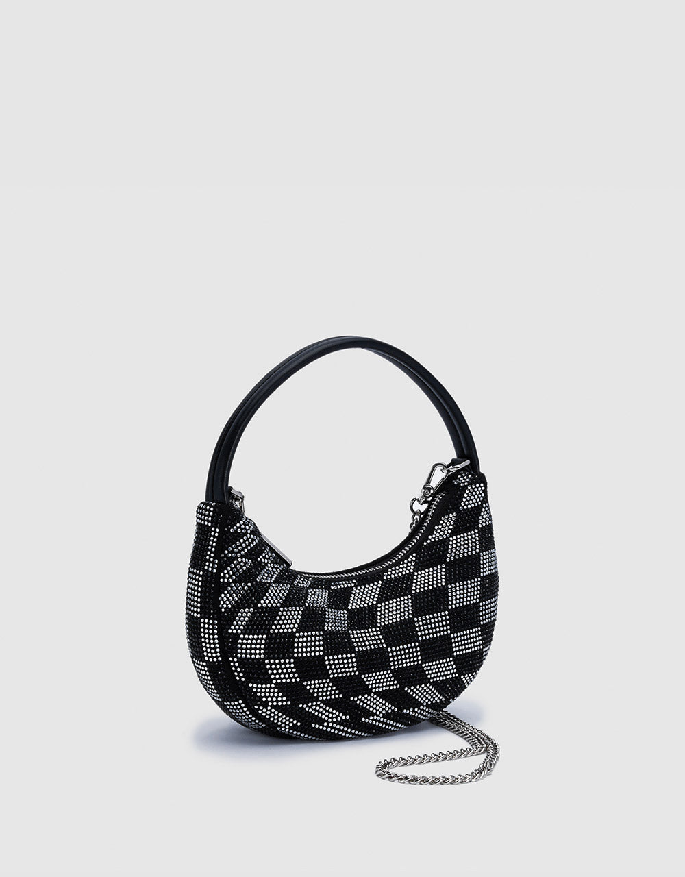 Checkered Baguette Bag