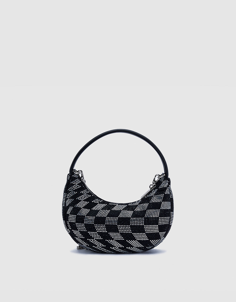 Checkered Baguette Bag