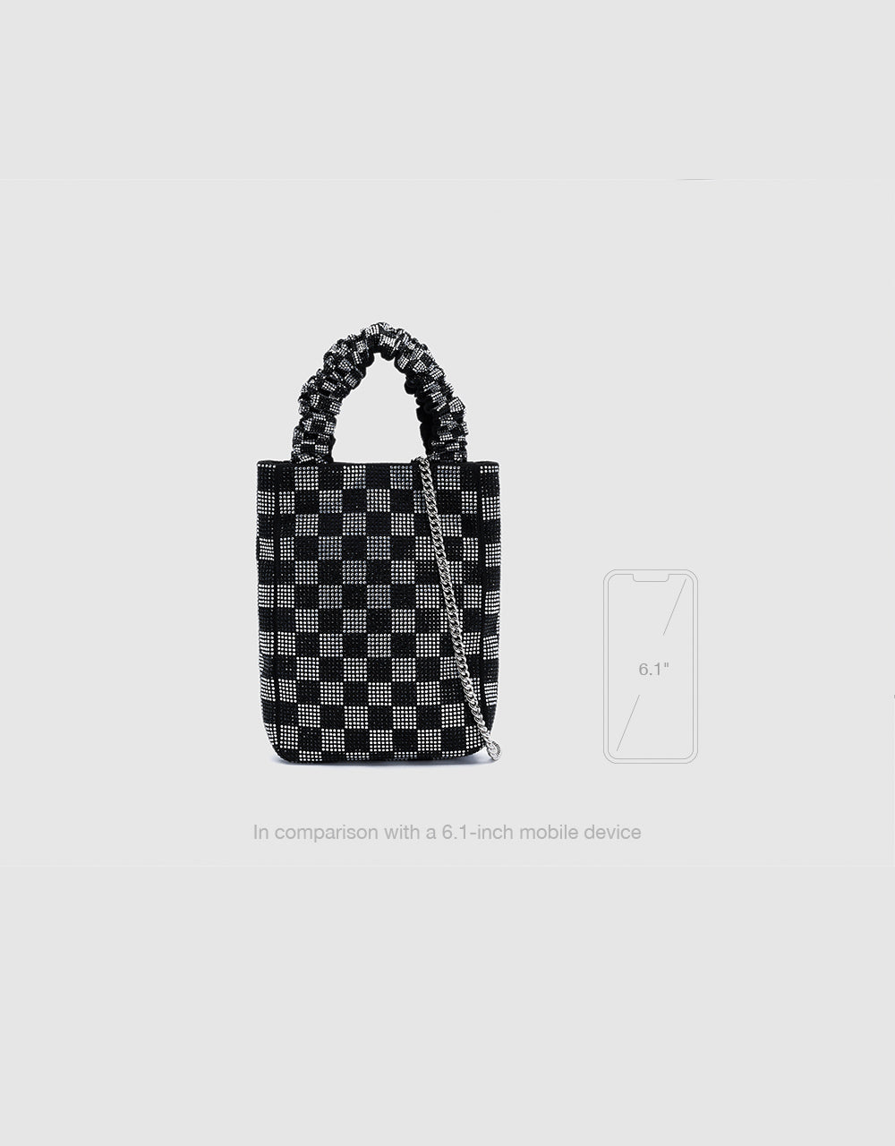 Checkered Rhinestone Bag