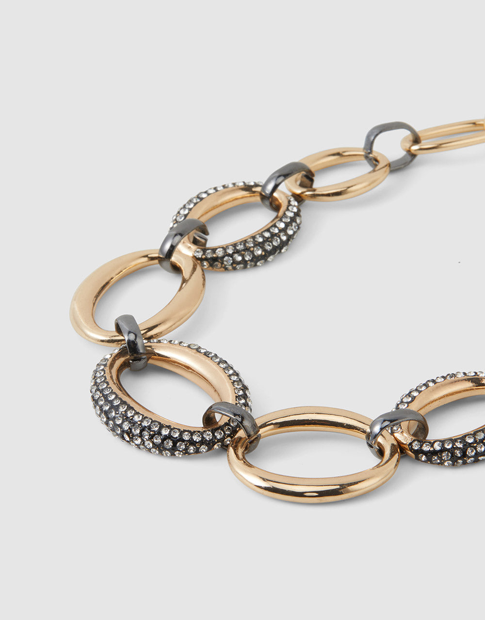 Rhinestone Detail Chain Necklace