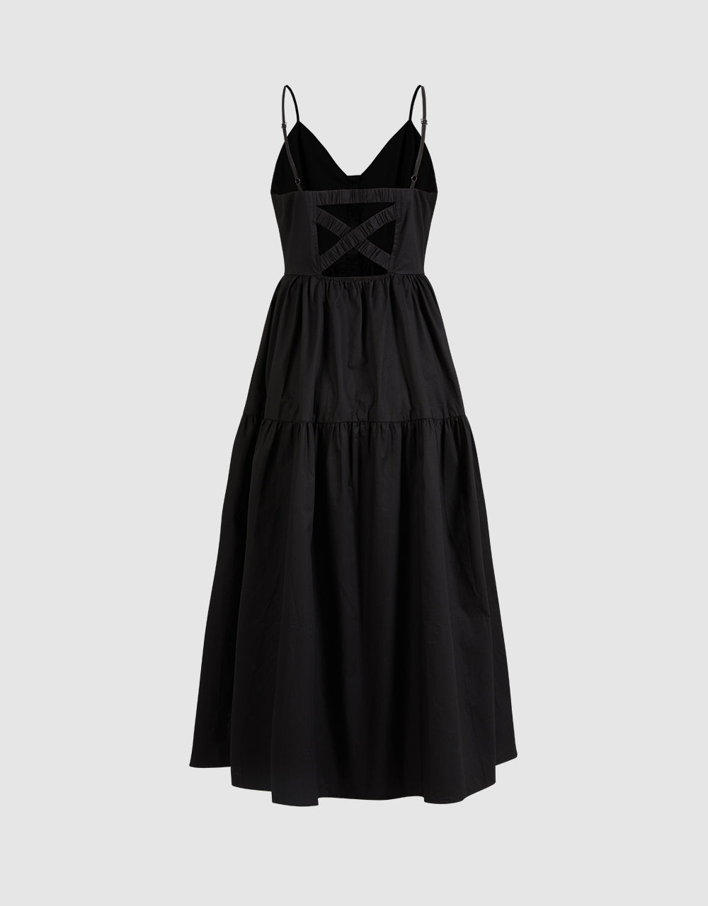 Ruched Neckline Tiered Dress