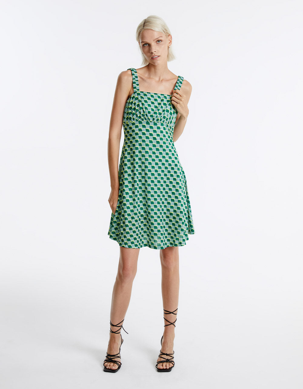 Checkered Knit Dress