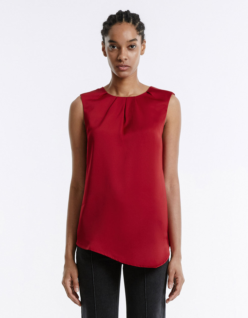 Asymmetrical Hem Blouse