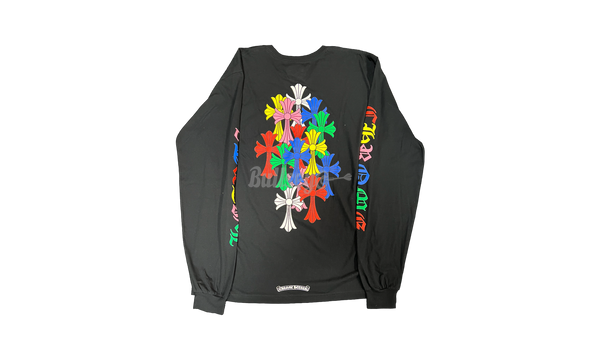 Chrome Hearts Multi Color Cross Cemetery Longsleeve Black T-Shirt (Flawed)-Bullseye RB012382 Sneaker Boutique