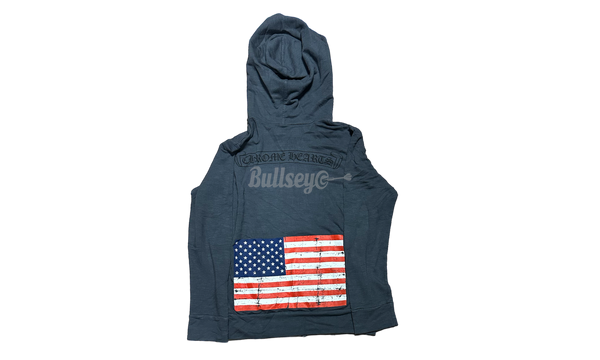 Chrome Hearts USA Flag Grey Zip-Up Hoodie-Bullseye RB012382 Sneaker Boutique