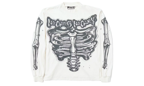 Hellstar Studios Airbrushed Bones White Longsleeve T-Shirt-ankle boots jenny fairy wyl2402 3 khaki