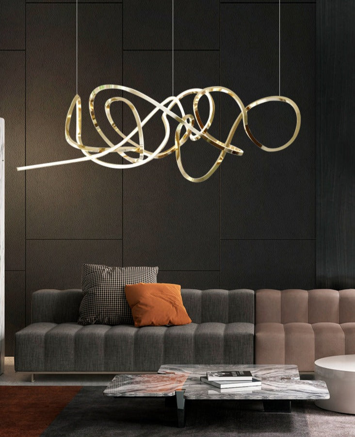 IDEA(HK) LIGHTING - Signature - Eye-catching design lighting. Electroplated iron framework available in 3 color variants. Integrated LED stripe through the whole fixture. This chandelier will make the most of your living room area, add style to a conference room or act as the perfect icebreaker for the reception. Each Signature is handmade so allow for slight differences between the photos and your finished product. Emitting color: Natural. Dimmable
