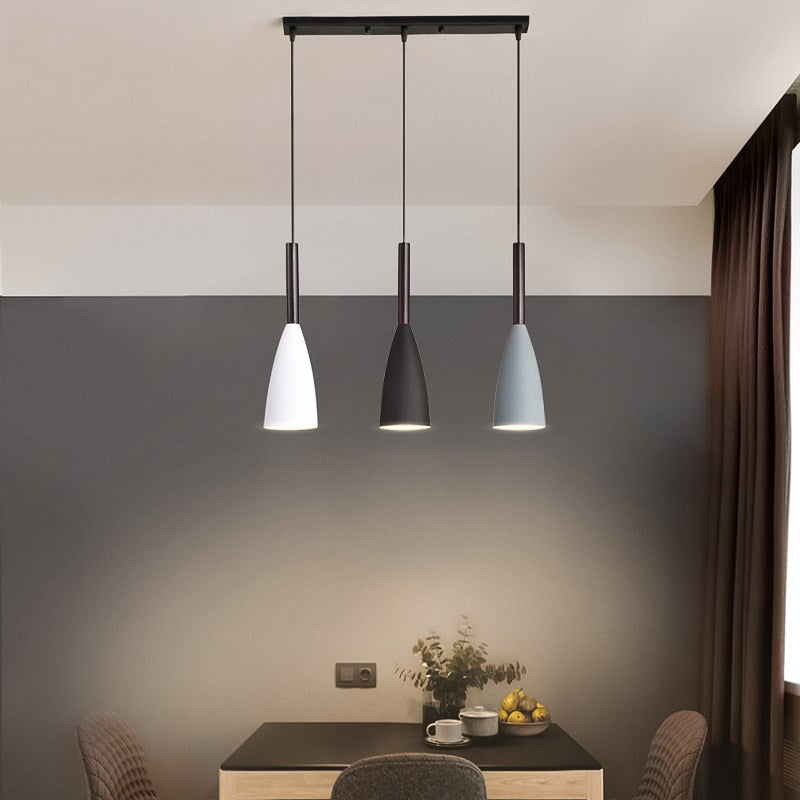 IDEA(HK) LIGHTING - Trine - Nordic contemporary 3 pendant lighting. Modern design, aluminum body and adjustable cord length. Dining Table Pendant lights. Kitchen Island Chandelier, Pendant light Home Decoration indoor lighting, Chandeliers for bedroom