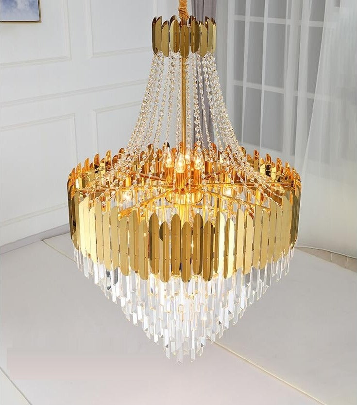 IDEA(HK) LIGHTING - Santa Barbara - American crystal chandelier gold luxury villa living room decoration chandelier